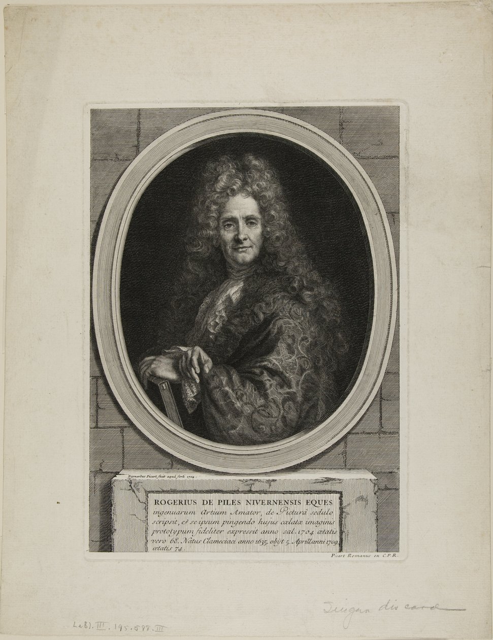 Roger dePiles by Bernard Picart