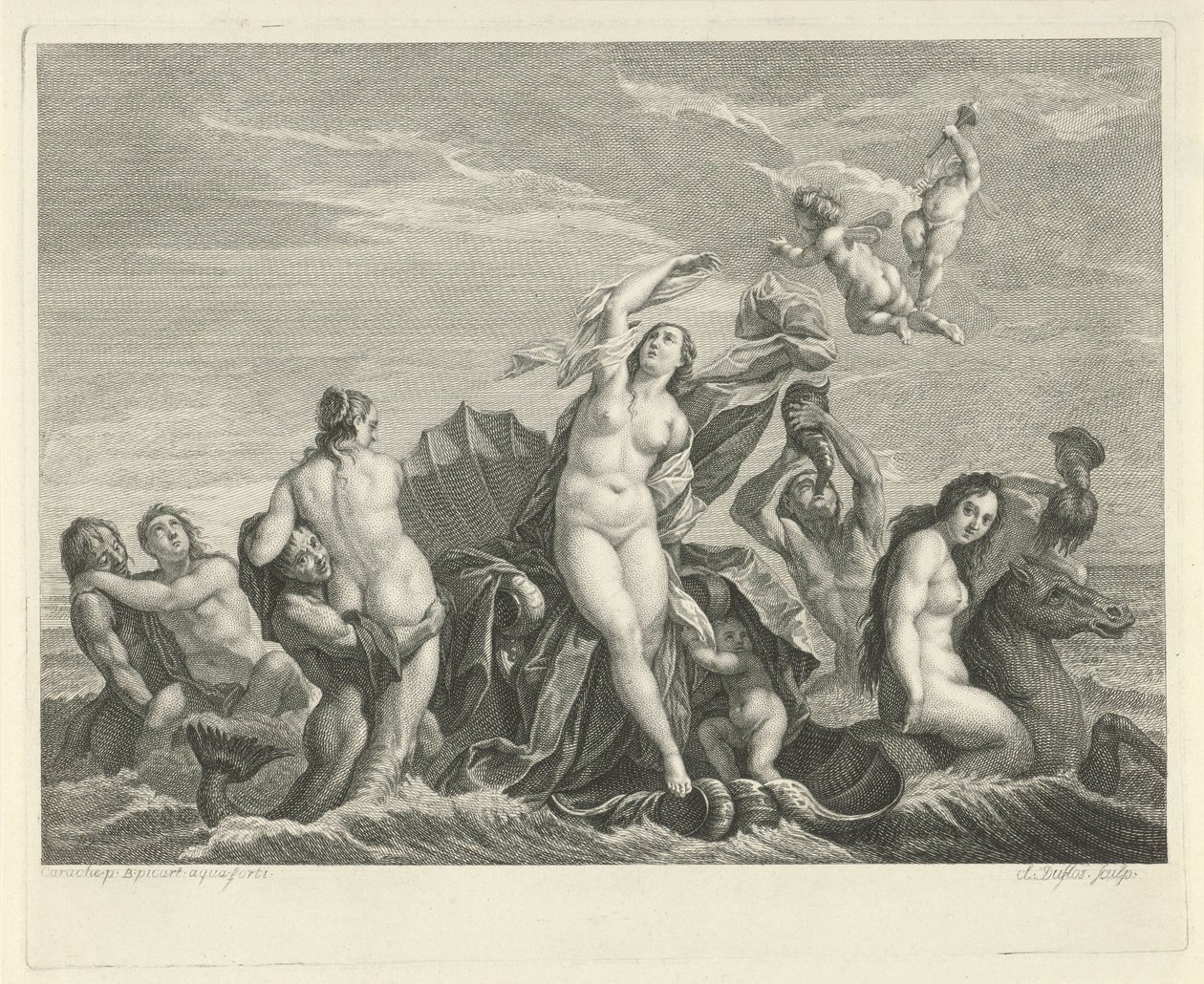 Triomf van Galatea by Bernard Picart