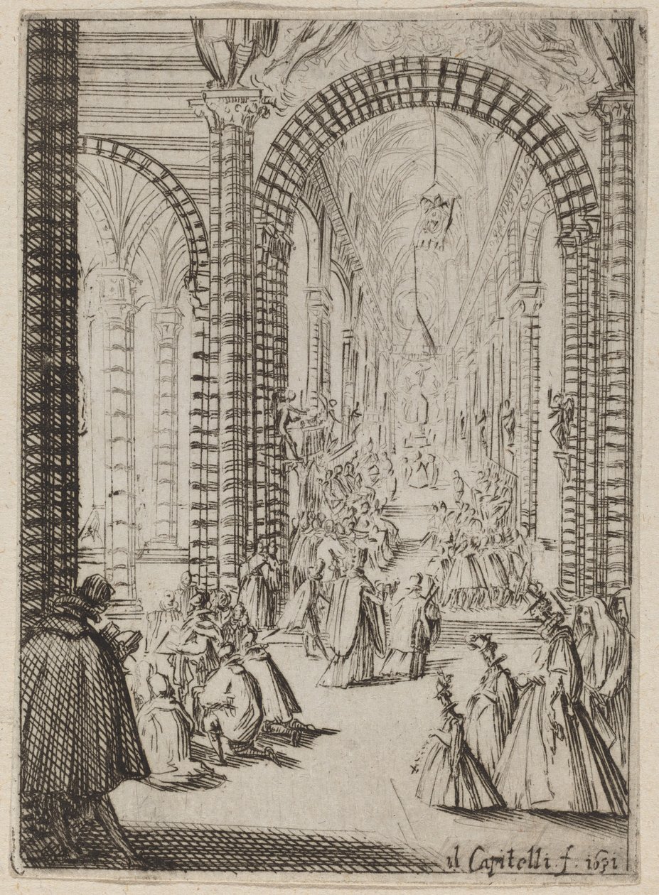 Bir Kilisenin İçi by Bernardino Capitelli