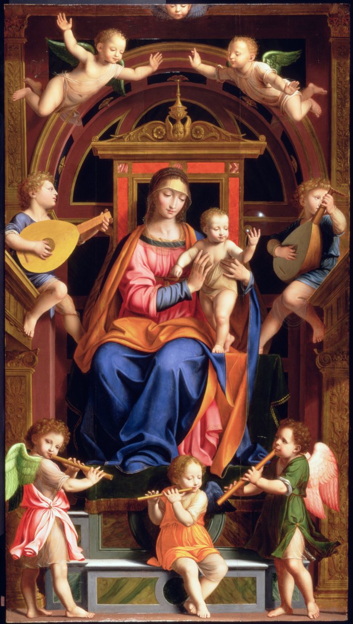 Madonna ve Çocuk Enthroned by Bernardino Luini