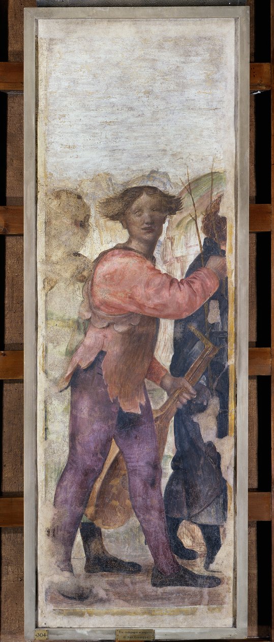üç genç adam by Bernardino Luini