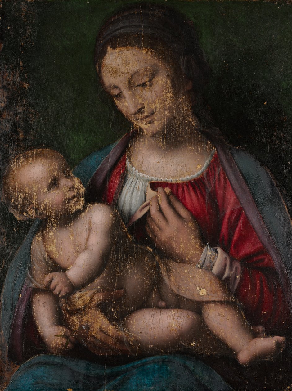 Bakire ve Çocuk, 1500 dolayları (ahşap üzerine yağlı boya) by Bernardino Luini