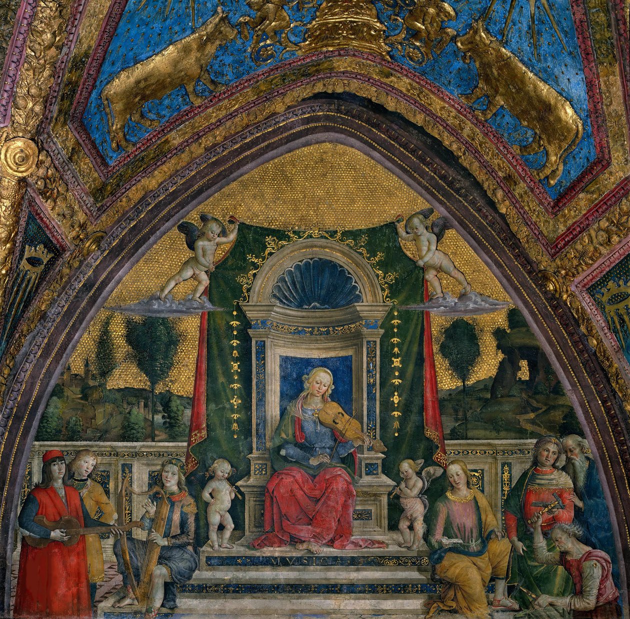 Müzik, 1492-1494. by Bernardino Pinturicchio