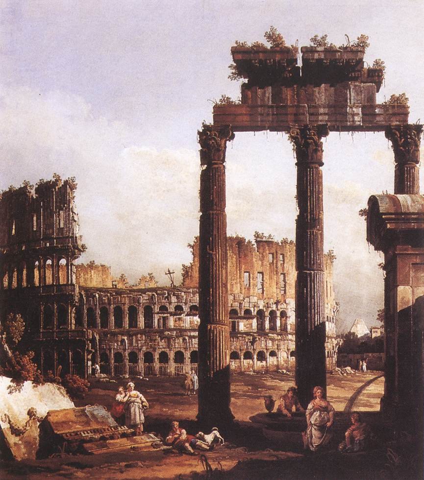 Colosseum ile Capriccio by Bernardo Bellotto