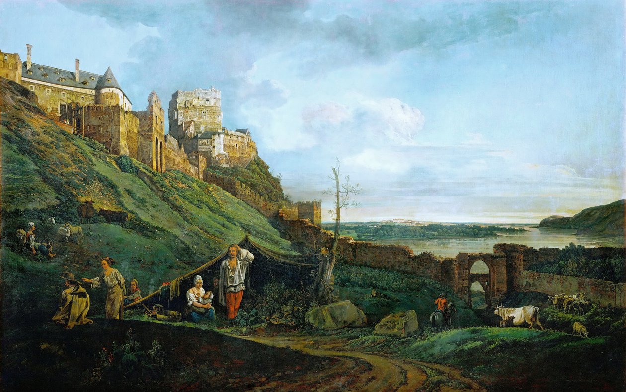 Thebes an der March kalıntıları by Bernardo Bellotto
