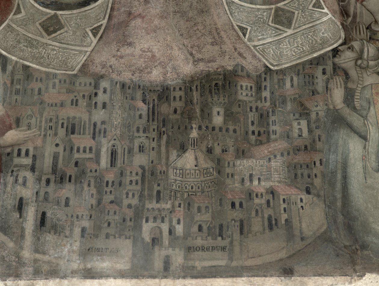 ಫ್ಲಾರೆನ್ಸ್, 1342 (ಪ್ಯಾನೆಲ್‌ನಲ್ಲಿ ಟೆಂಪೆರಾ) (ವಿವರ) ಟರ್ಕ್‌ನ ನೋಟದೊಂದಿಗೆ ಮಡೋನಾ ಡೆಲ್ಲಾ ಮಿಸೆರಿಕಾರ್ಡಿಯಾ by Bernardo Daddi