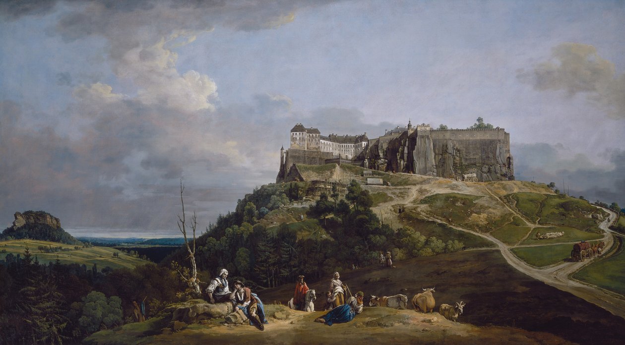Königstein Kalesi, 1756-1758. by Bernardo Bellotto