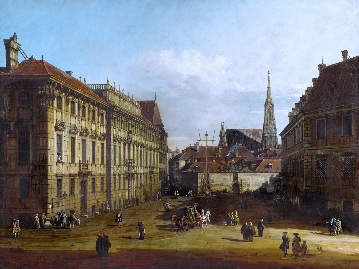 Viyana, Lobkowitzplatz, 1758 ve 1761 Arası by Bernardo Bellotto