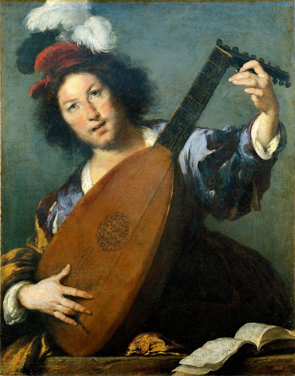 Avusturya, Viyana, Ud Oyuncusu by Bernardo Strozzi