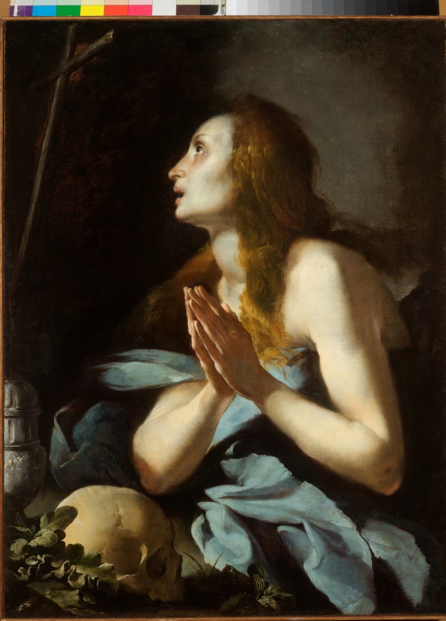 Tövbe eden Magdalene by Bernardo Strozzi