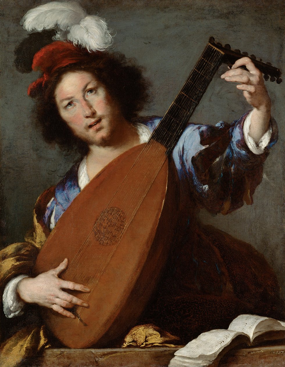 Ud çalar, c. 1645 by Bernardo Strozzi
