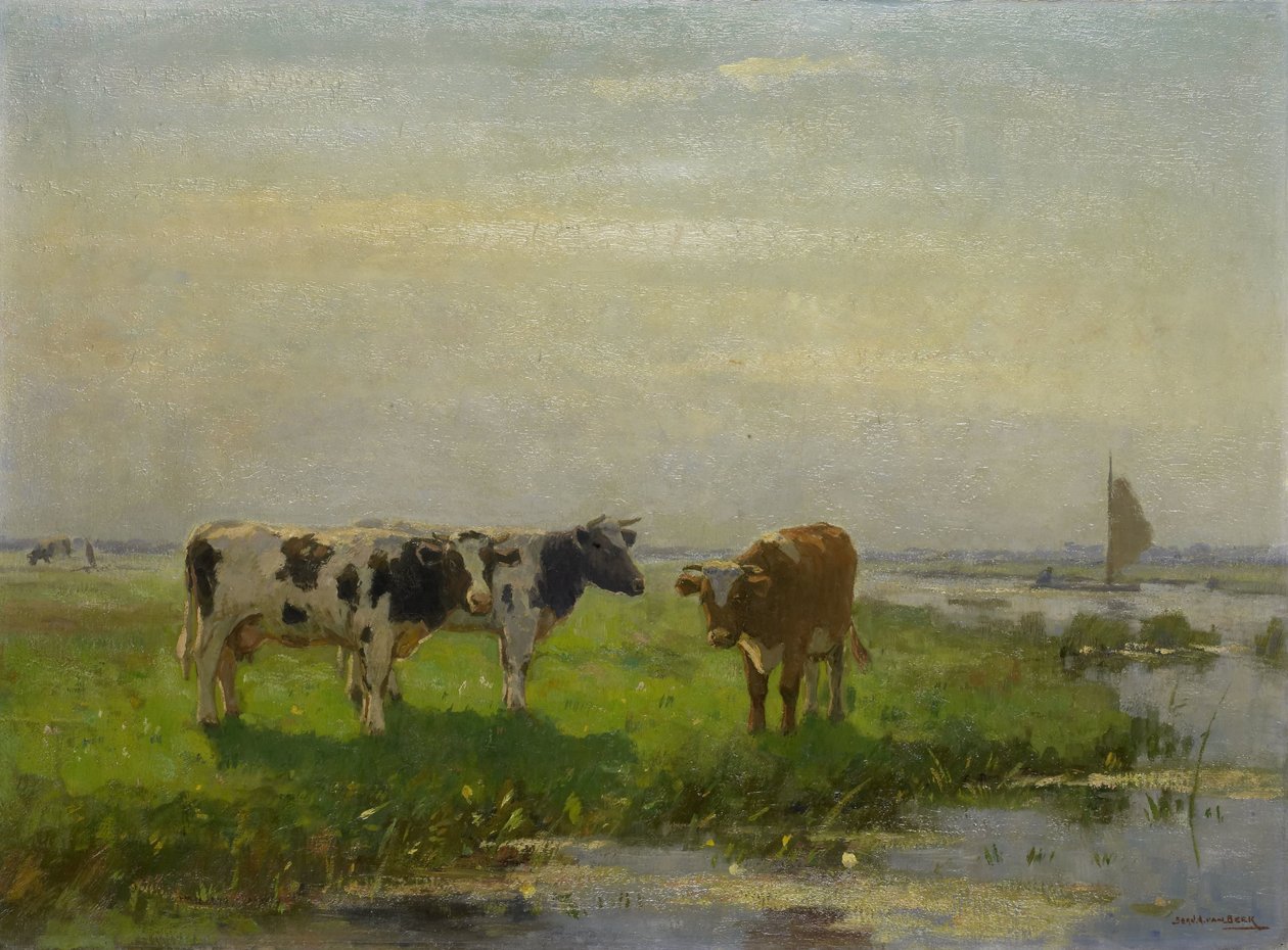 Çayırdaki İnekler by Bernardus Antonie van Beek