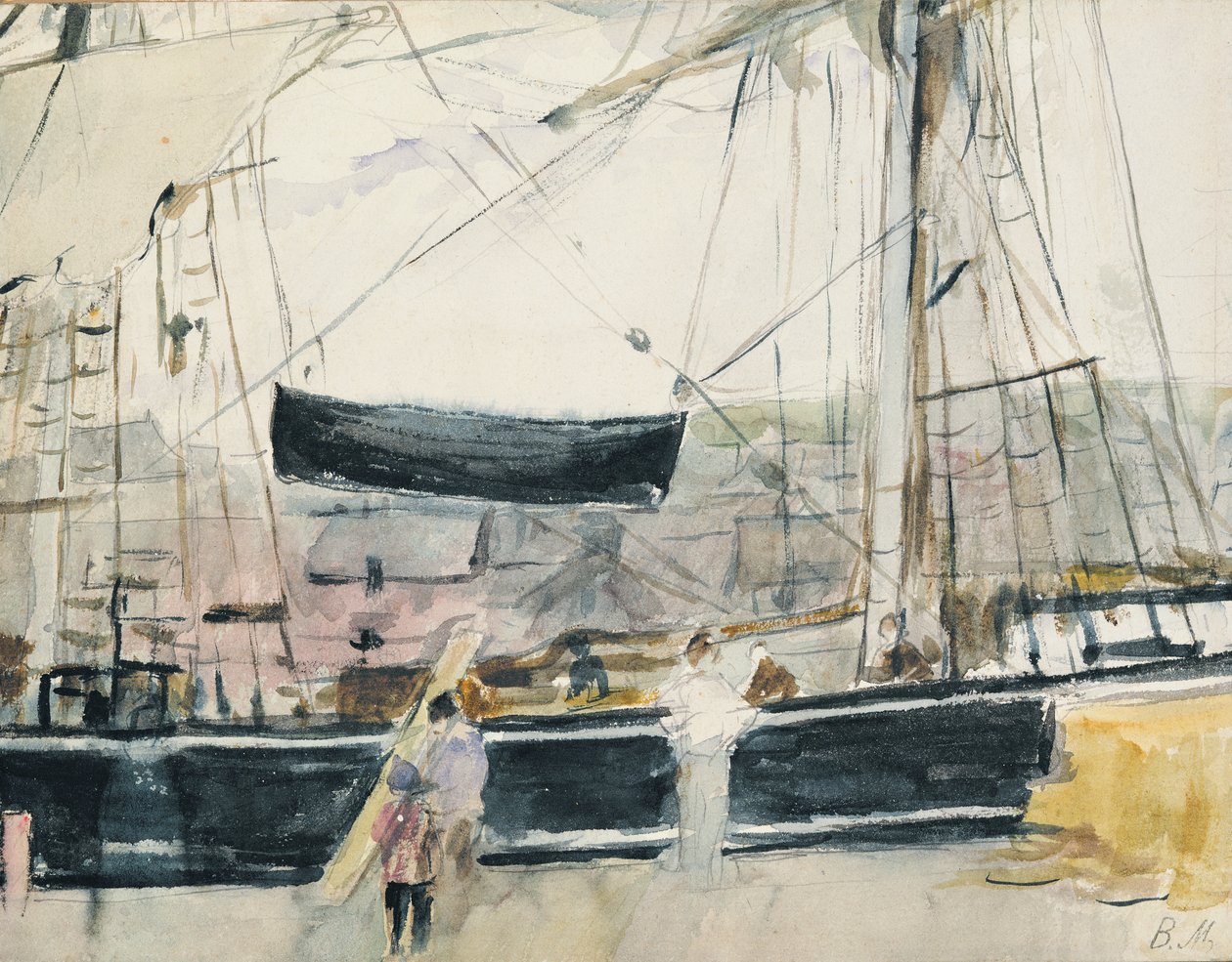 Rıhtımda Tekne, 1875 by Berthe Morisot