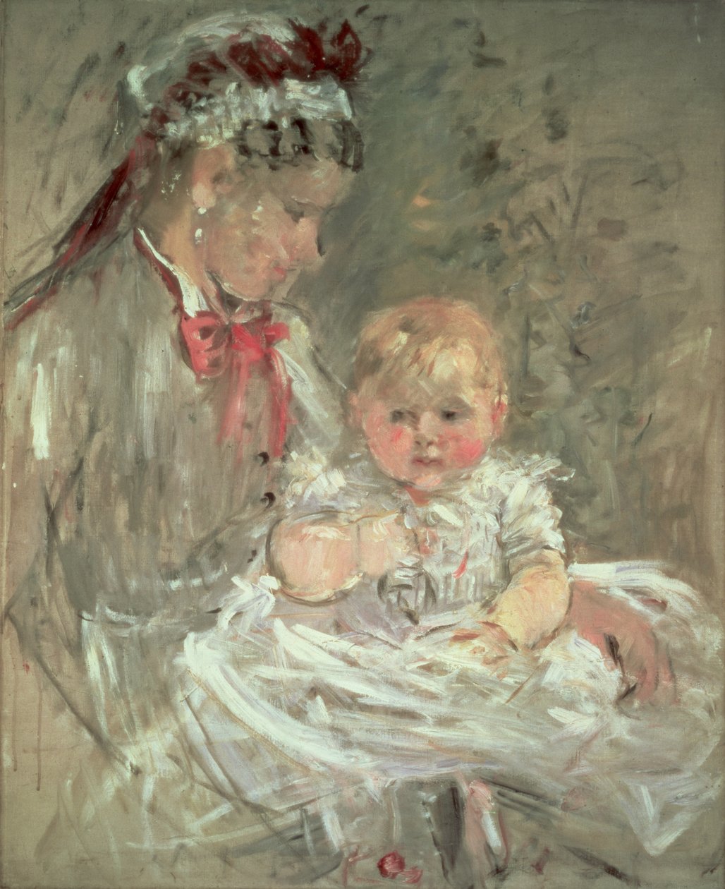Julie Manet ve Hemşiresi by Berthe Morisot