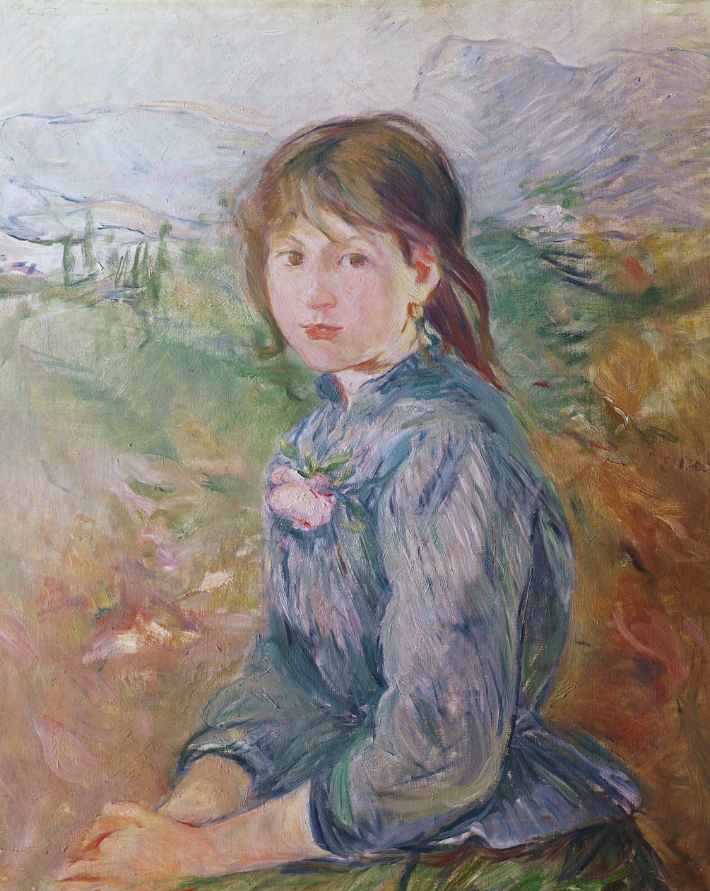 The Little Girl from Nice, 1888-89  by Berthe Morisot