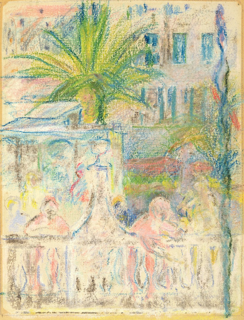 Nice Karnavalı, 1889 (kağıt üzerinde pastel) by Berthe Morisot