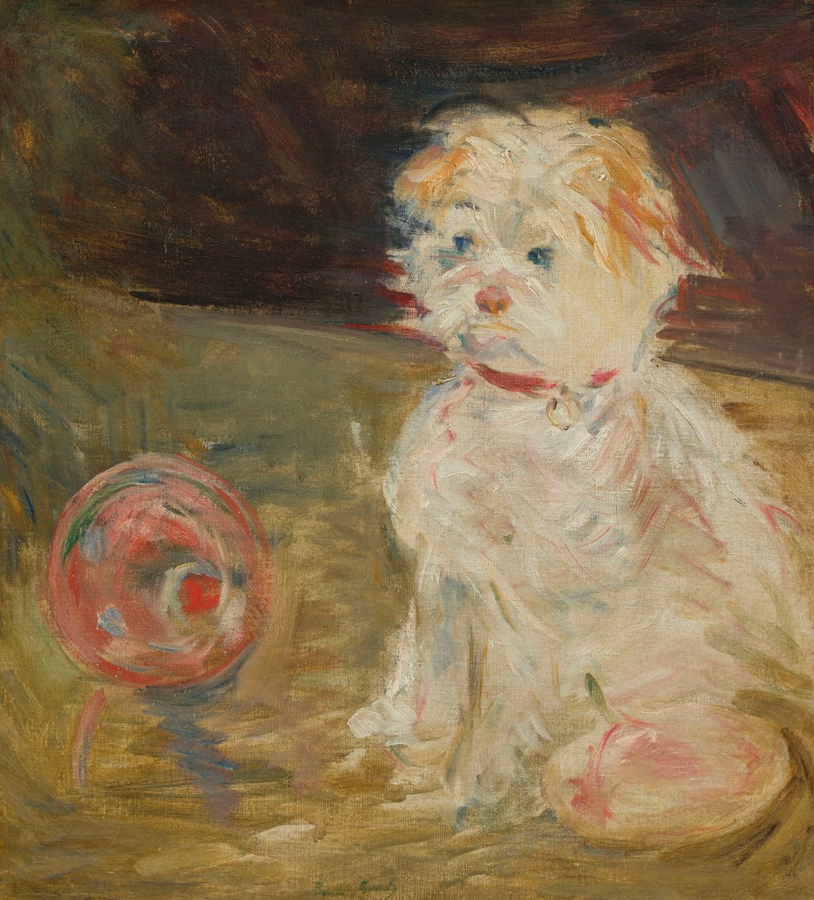 Top köpek. by Berthe Morisot