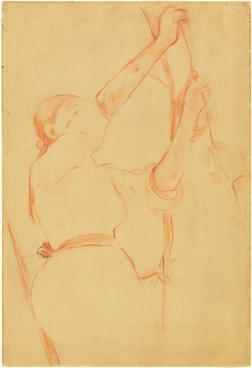 Kiraz Toplayan Kız, 1891. by Berthe Morisot