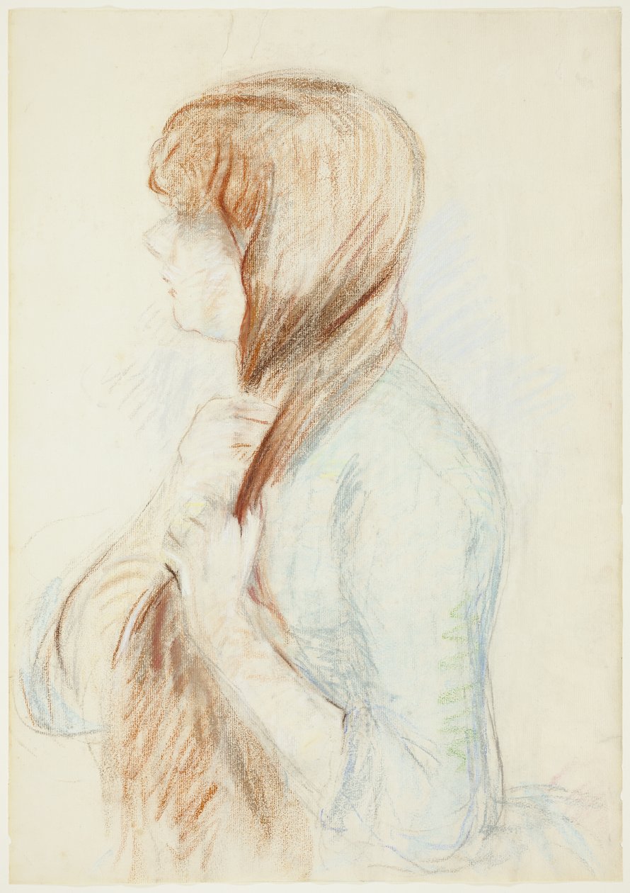 Saçını Örten Kız (La Natte) by Berthe Morisot