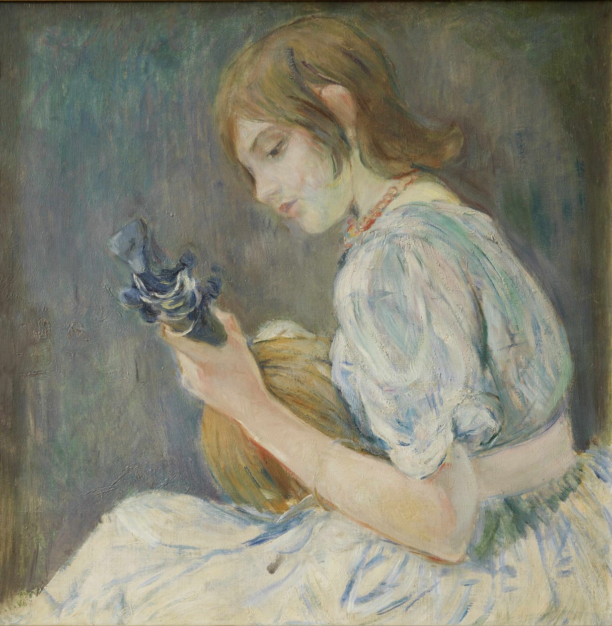Mandolinli kız by Berthe Morisot