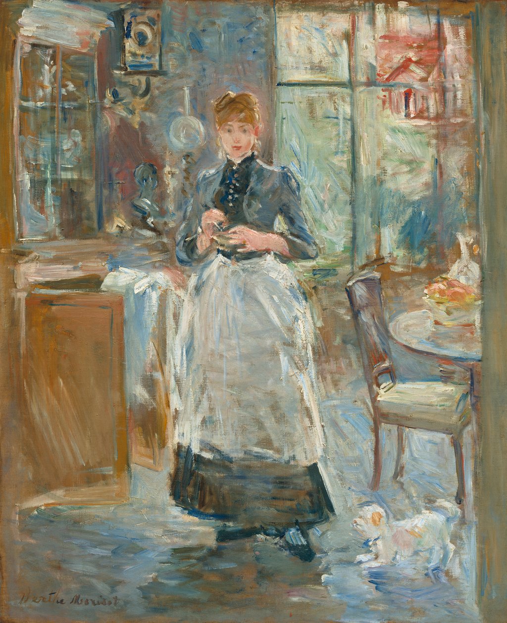 Yemek odasında by Berthe Morisot