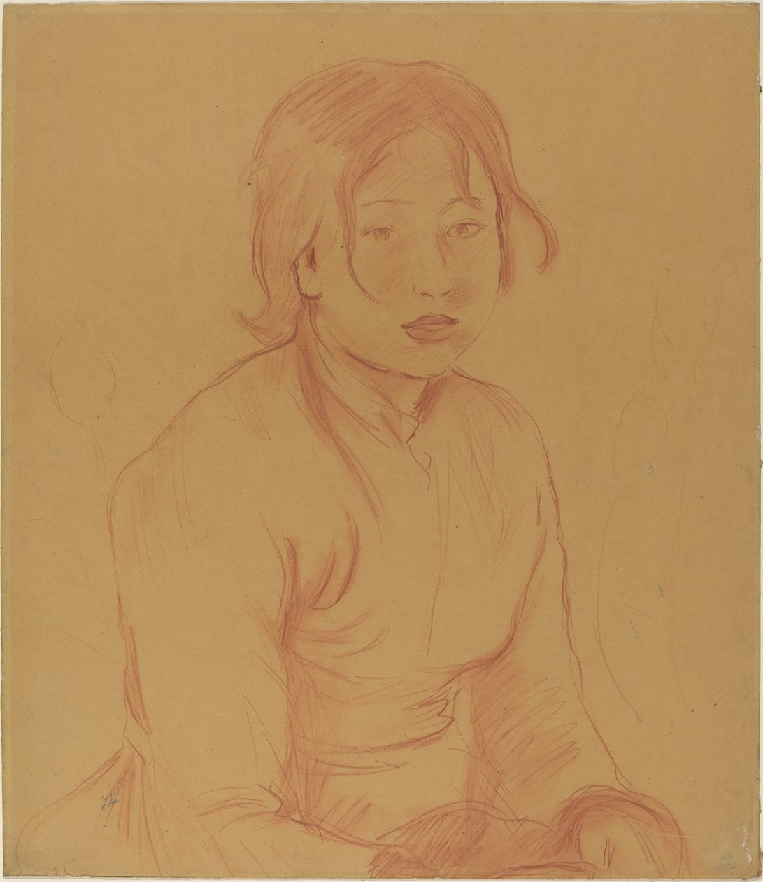 köylü kız by Berthe Morisot