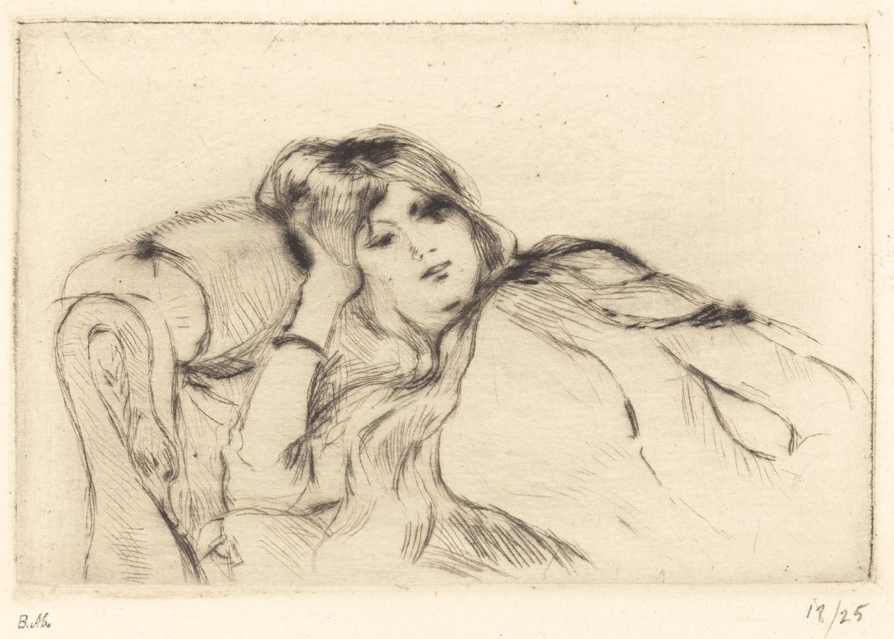 Dinlenme, 18881890. by Berthe Morisot