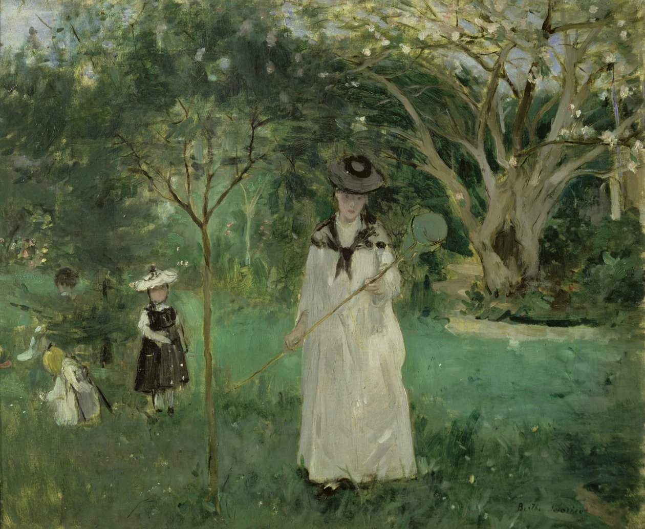 Kelebek Avı, 1874 by Berthe Morisot