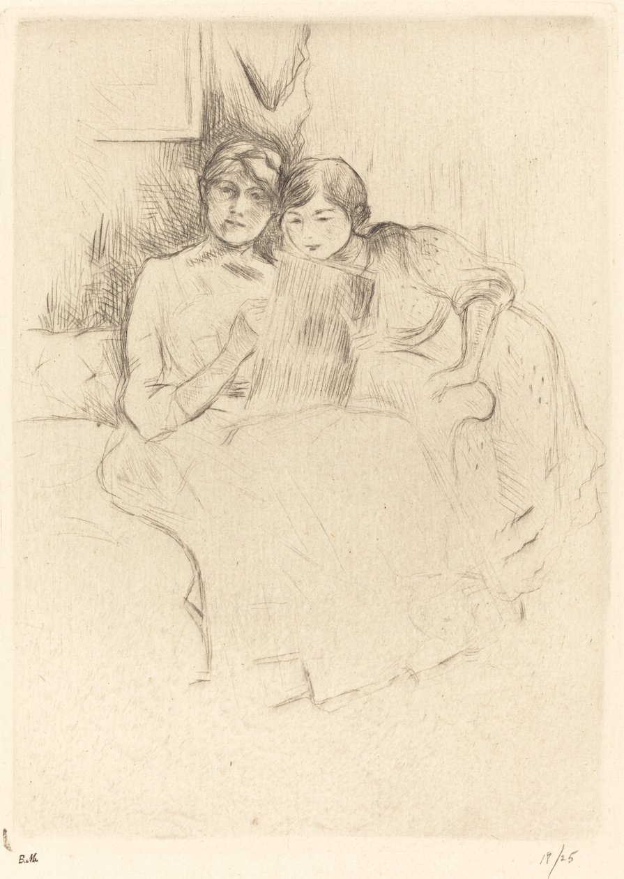 Çizim Dersi, 18881890. by Berthe Morisot