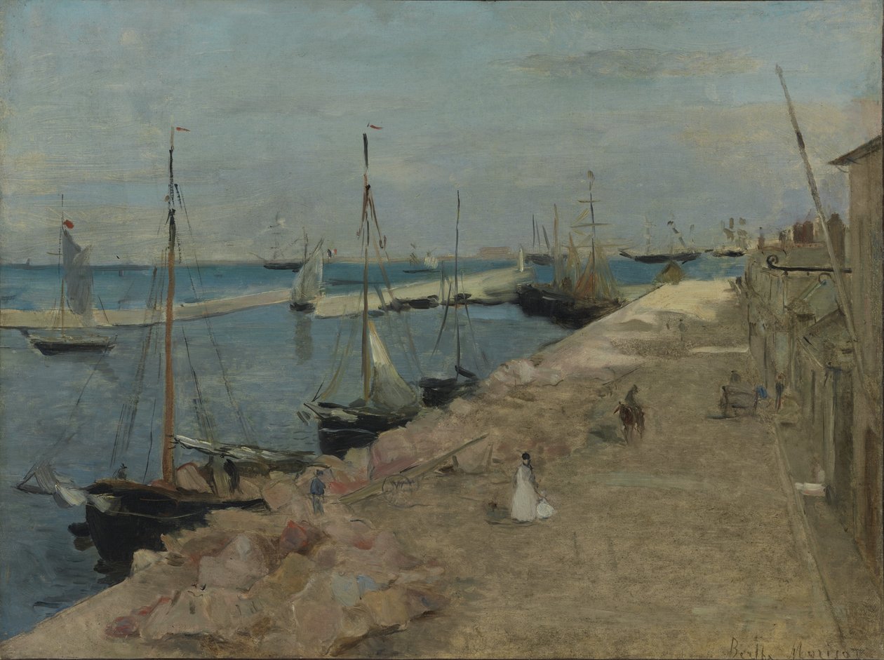 Cherbourg Limanı, 1871 by Berthe Morisot