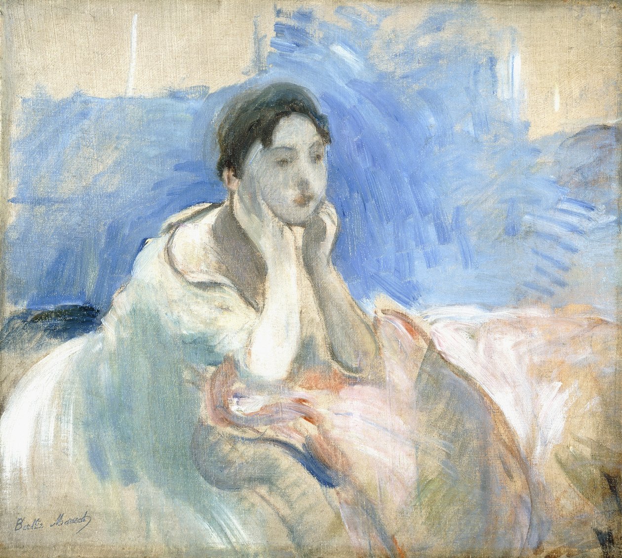 Eğilerek Genç Kız, 1894 by Berthe Morisot