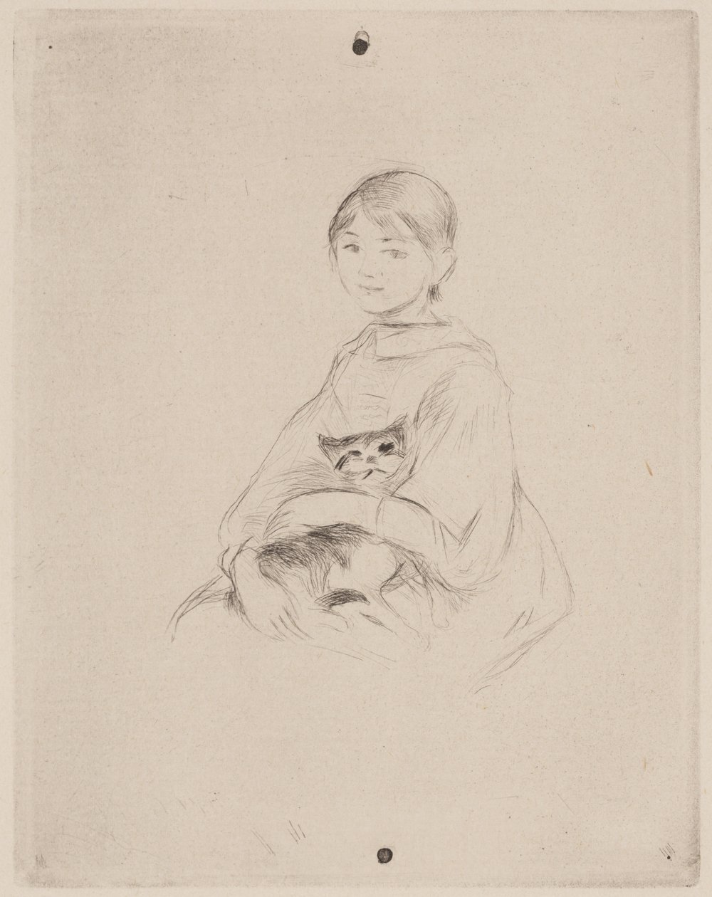Kedili Genç Kız (Julie Manet) by Berthe Morisot
