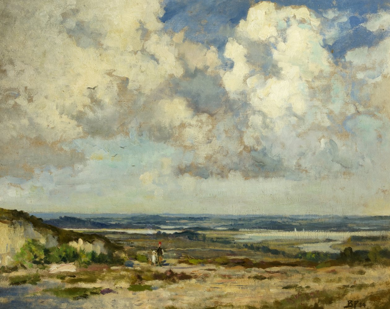 Purbeck tepelerinde, Dorset by Bertram Priestman
