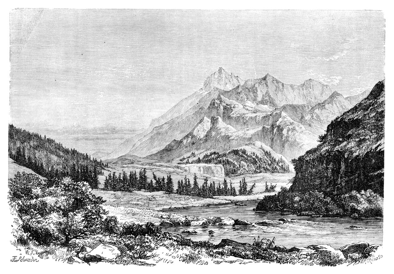 Munku-Sardyk, Sayan Dağları, Sibirya, Rusya, 1895. by Auguste Bertrand