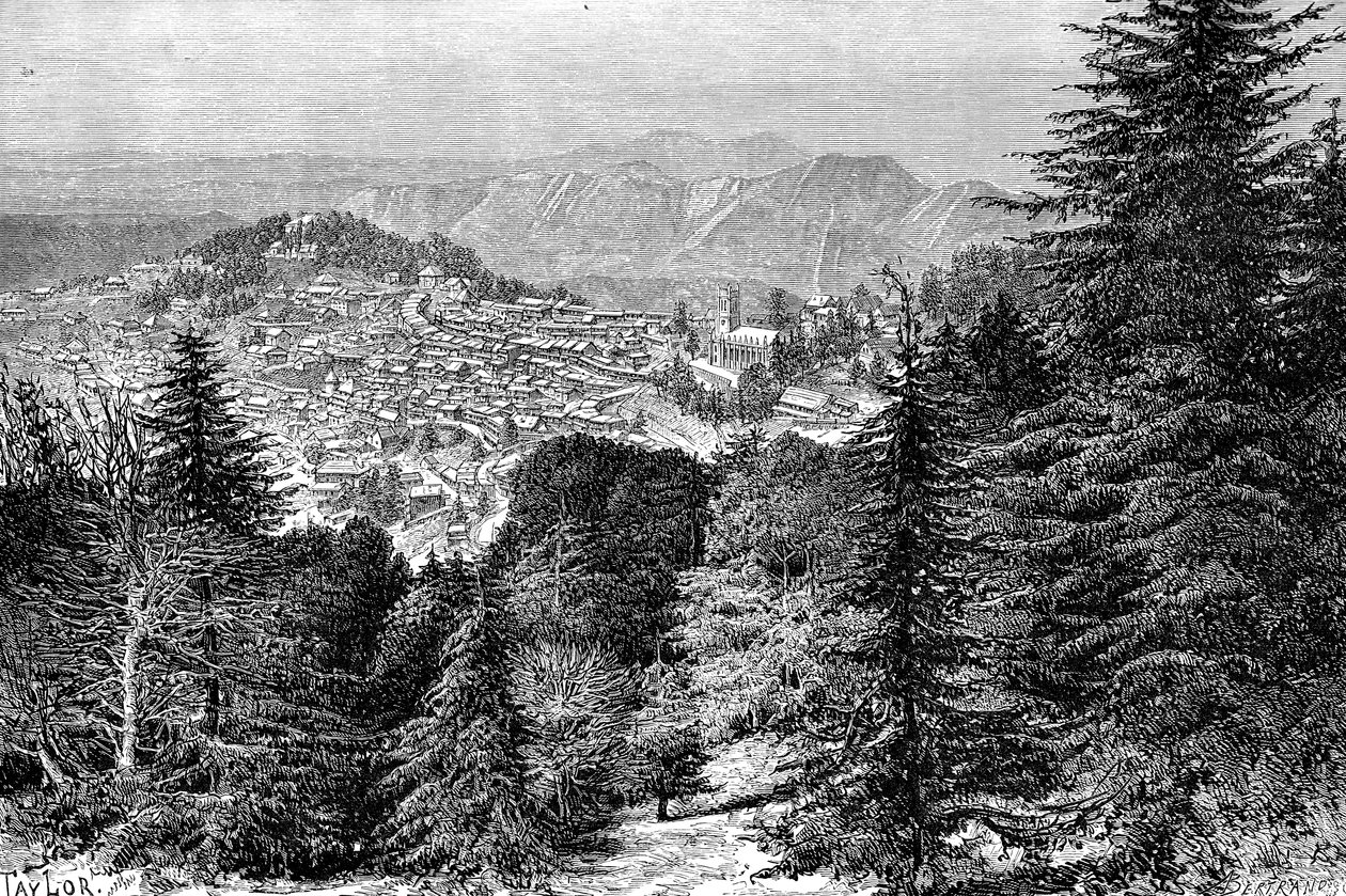 Simla, Hindistan, 1895. by Auguste Bertrand