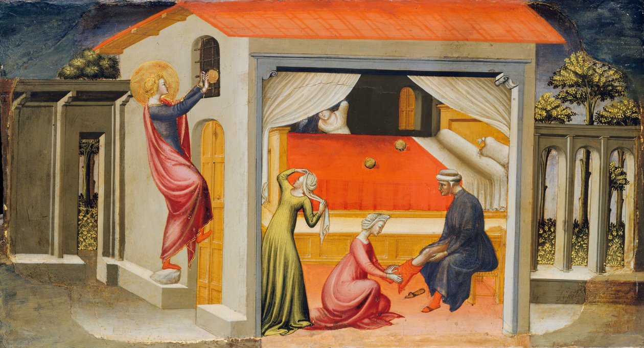Aziz Nikolaos Çeyiz Sağlarken, 1433-35. by Bicci di Lorenzo