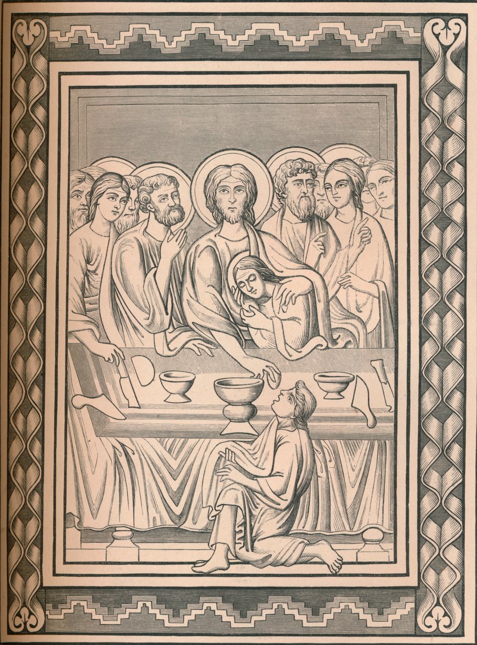 İsa ve azizler, 12. yüzyıl, 1849. by Bisson and Cottard
