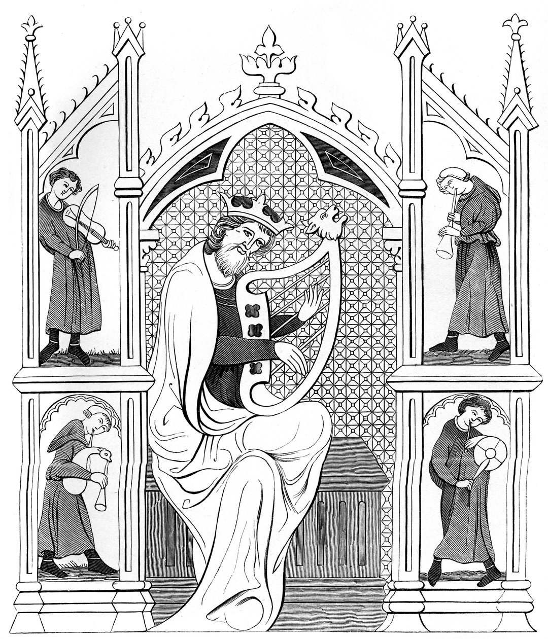 Müzik konseri, 13. yüzyıl 1849. by Bisson and Cottard