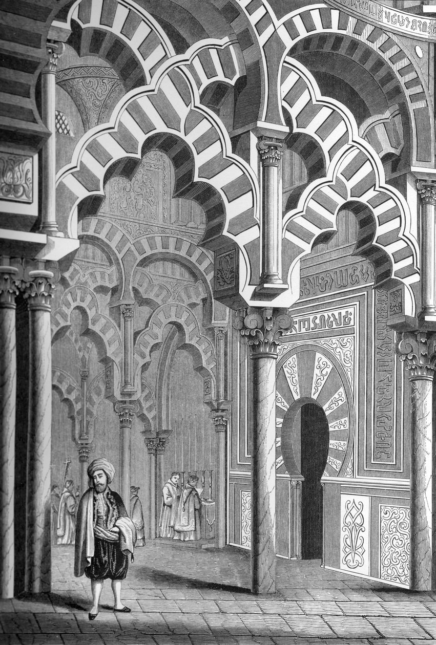 Mezquita, Cordoba, İspanya, 1849. by Bisson and Cottard