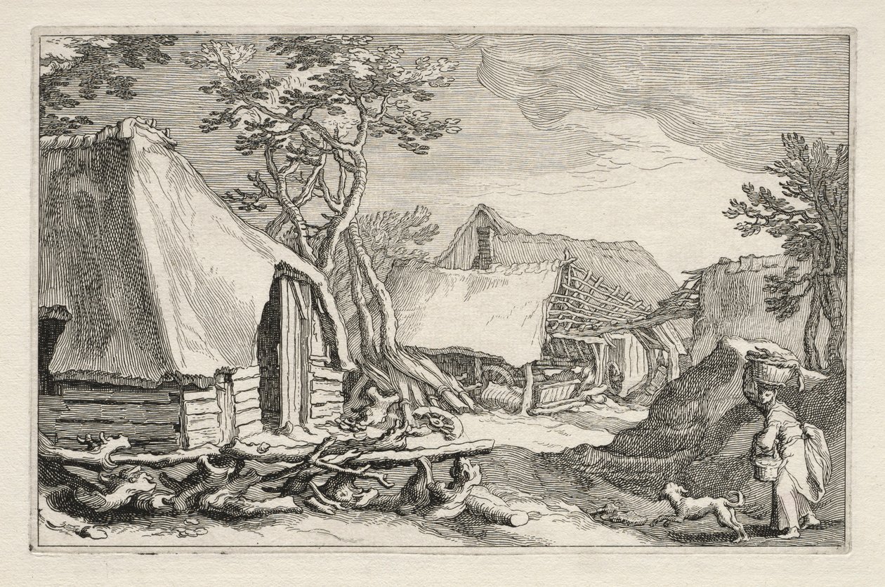 Çiftlik Evleriyle Peyzaj, 1613-1614. by Boetius Adams Bolswert