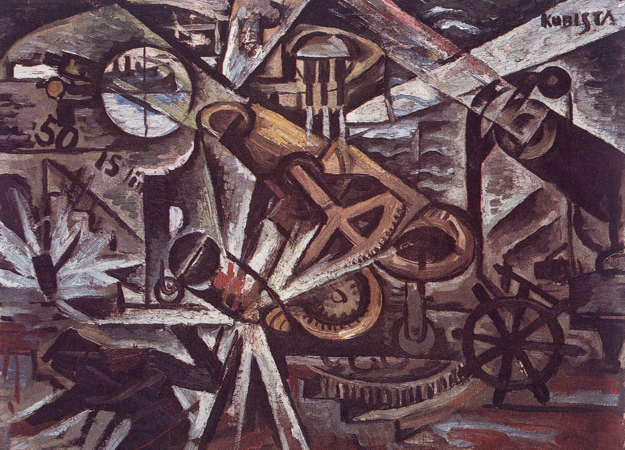 Ağır topçu iş başında by Bohumil Kubišta