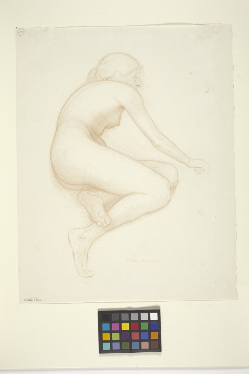Model Çömelme (kağıt üzerine mürekkep) by Bolton Coit Brown