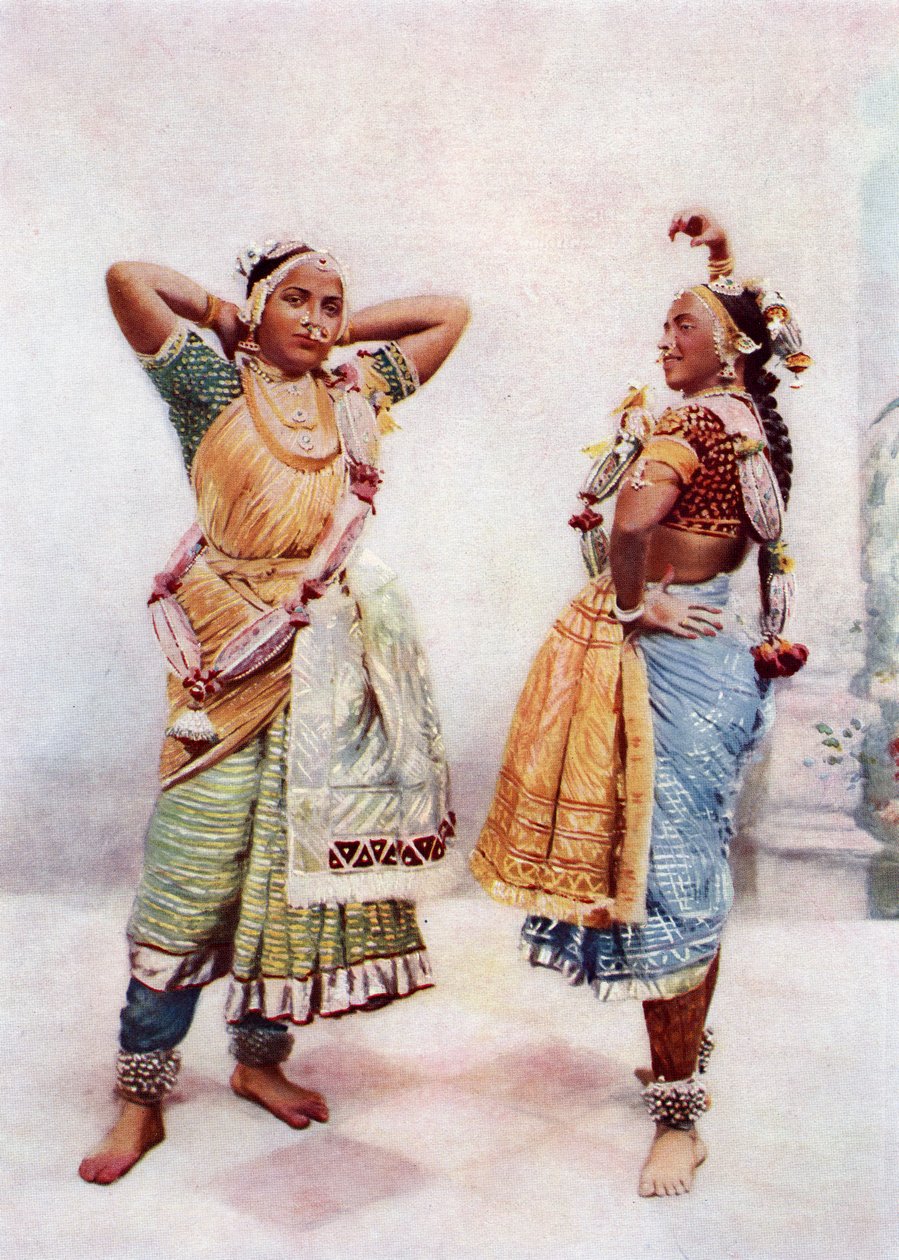 Baroda Nautch Girls, 19. yüzyıl sonu (albüm baskısı) by Bombay Vernon and Co.