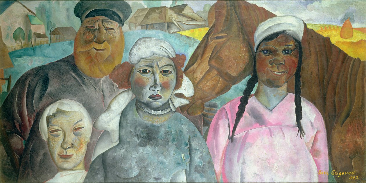 Köylü Ailesi, 1923 by Boris Dmitrievich Grigoriev