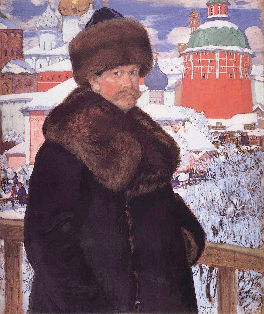 otoportre by Boris Mikhailovich Kustodiev
