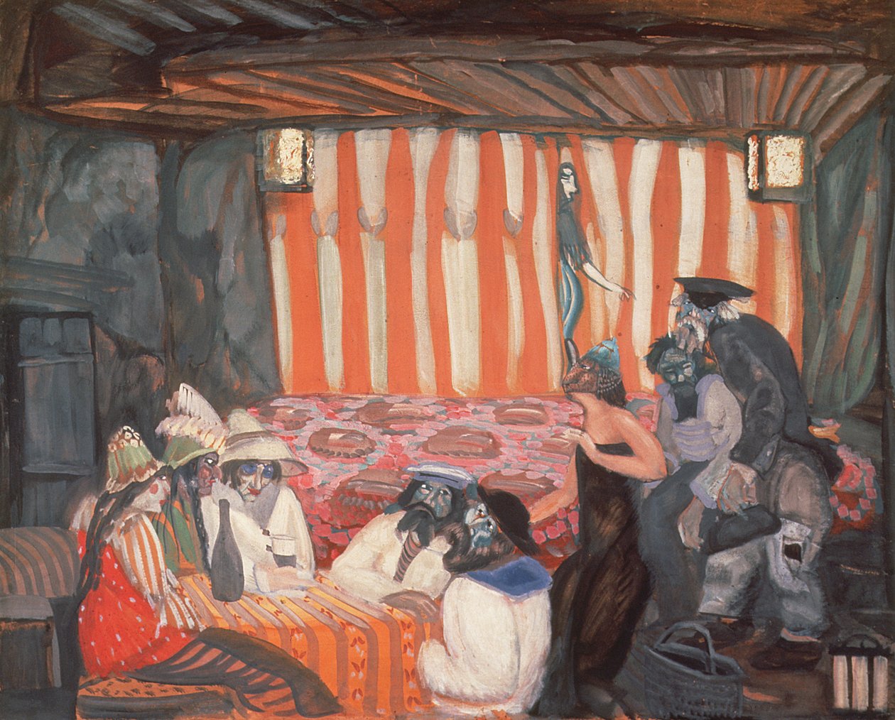 Kabare II, 1918 by Boris Dmitrievich Grigoriev