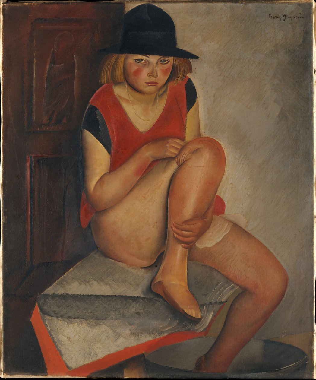 Model, yaklaşık 1926 by Boris Dmitrievich Grigoriev