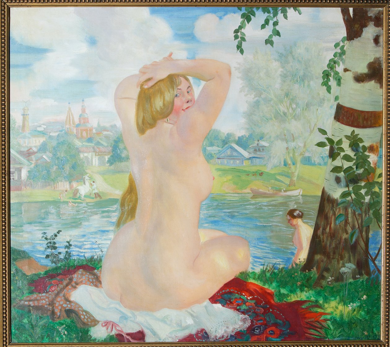 Yüzücü, 1921 by Boris Mikhailovich Kustodiev