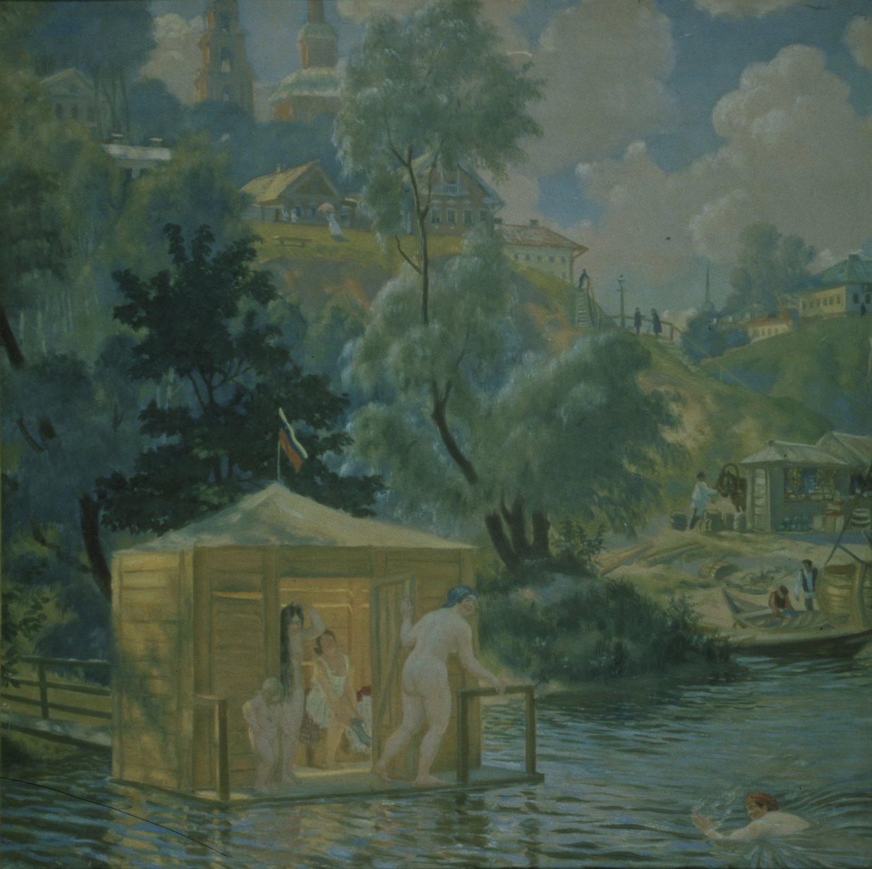Yıkananlar, 1921 by Boris Mikhailovich Kustodiev