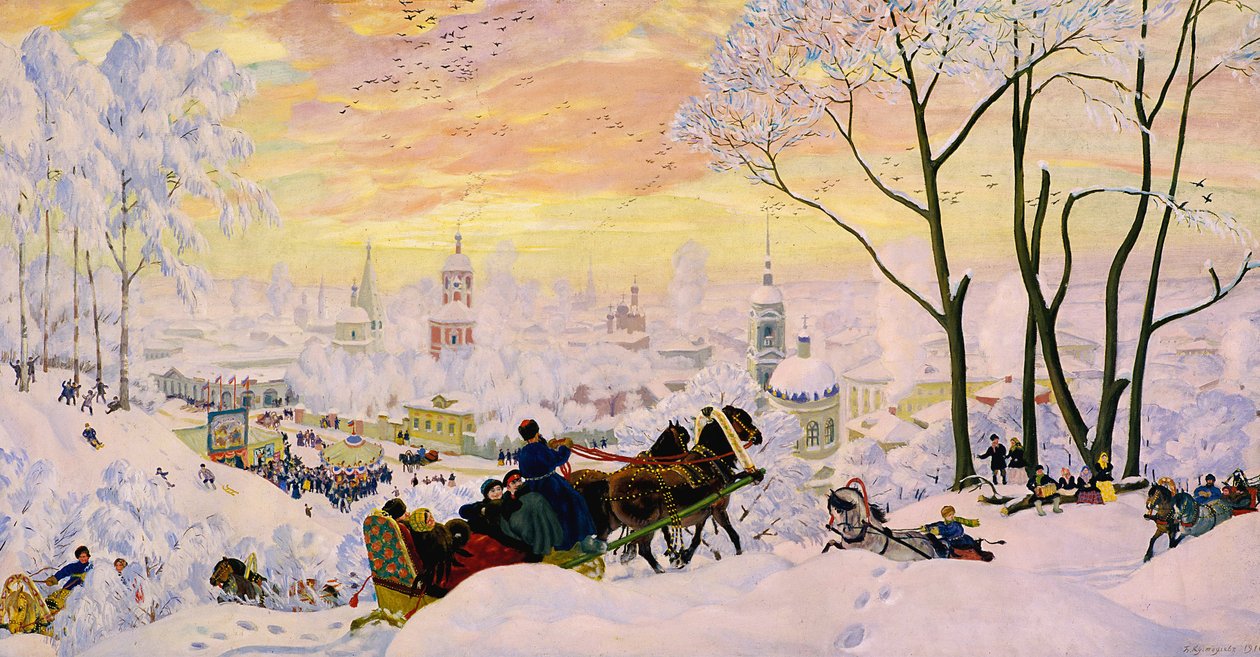 Shrovetide, 1916 by Boris Mikhailovich Kustodiev